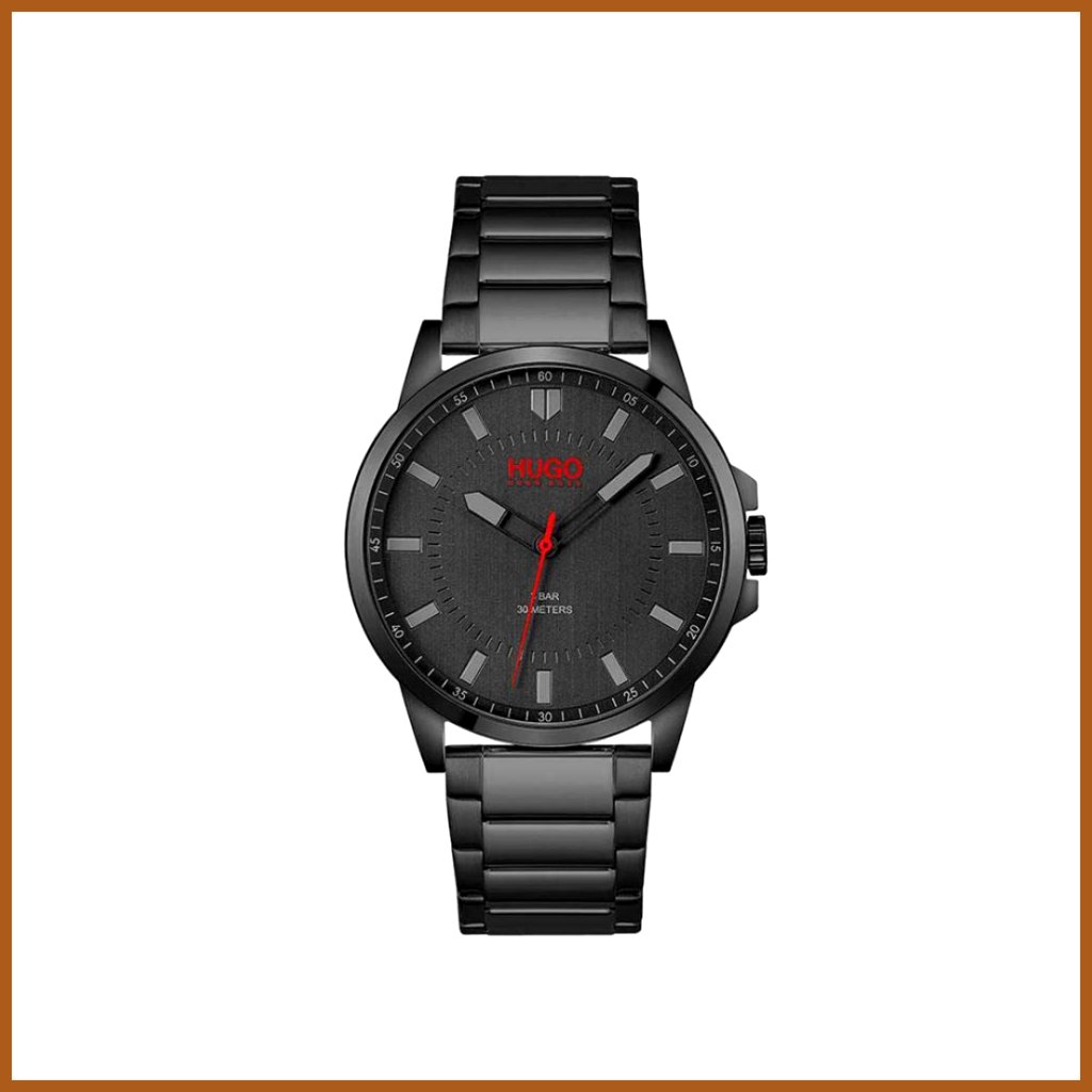 Men's Stainless Steel Quartz Watch, 43mm, Water Resistant, Fashion Wristwatch